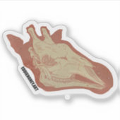 Schedels - Giraffe Sticker (Voorkant)