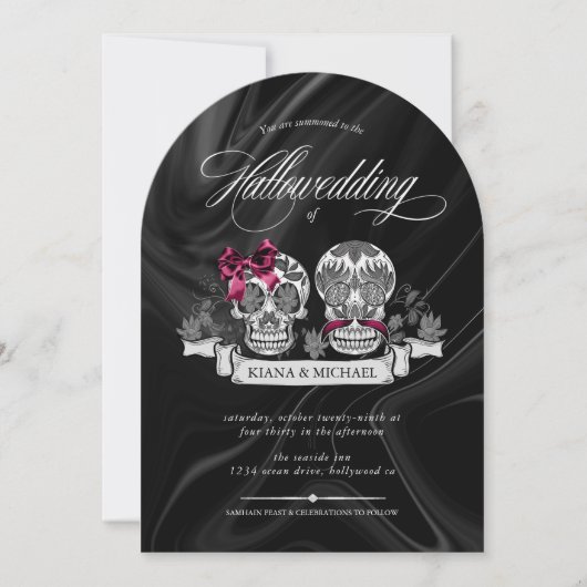 Schedels Gotische Hallowedding Bourgondische Boog  Kaart (Voorkant)