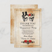 Schedels Halloween Bedankt Bruiloft Landelijk Kaar (Voorkant / Achterkant)