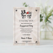 Schedels Halloween Bedankt Trouw Rustieke Kaart (Staand voorkant)