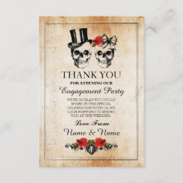 Schedels Halloween Dank je wel Trouw Rustieke Kaar Bedankkaart