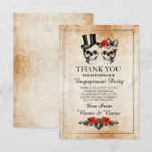 Schedels Halloween Dankjewel Bruiloft Rustic Kaart (Voorkant / Achterkant)