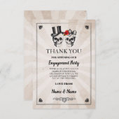 Schedels Halloween Dankjewel Huwelijk Rustieke Kaa Kaart (Voorkant / Achterkant)