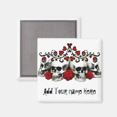 Schedels, harten en Rozen Magneet (Voorkant / Achterkant)