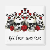 Schedels, harten en Rozen Magneet (Voorkant)