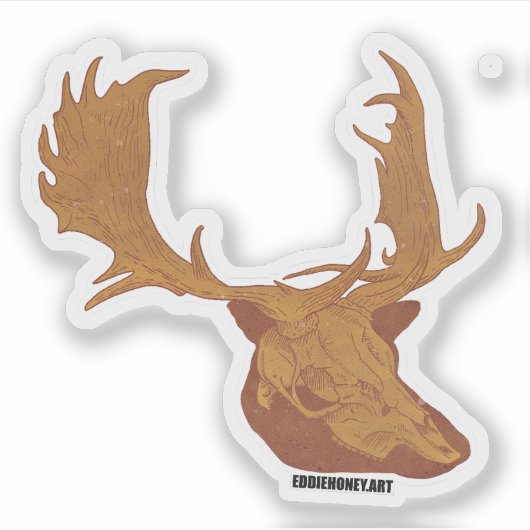 Schedels - Herten Sticker (Voorkant)