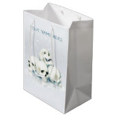 Schedels in de sneeuw. Gepersonaliseerd Medium Cadeauzakje (Achterkant Gekanteld)