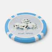 Schedels in de sneeuw. Gepersonaliseerd Poker Chips (Enkel)