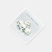 Schedels in de sneeuw. Gepersonaliseerd Servet (Hoek)