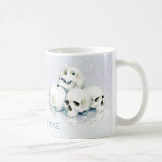 Schedels in de sneeuw koffiemok (Rechts)