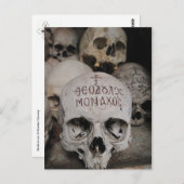 Schedels in een orthodox ossuarium briefkaart (Voorkant / Achterkant)