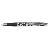 Schedels in Zwart Patroon Als achtergrond Pen (Achterkant)