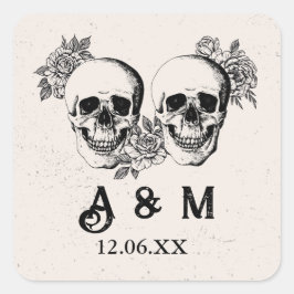 Schedels Landelijke Vintage Rozen Stickers Labels