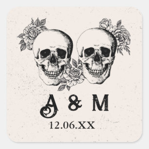Schedels Landelijke Vintage Rozen Stickers Labels