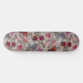 Schedels met Rozen Persoonlijk Skateboard (Horizontaal)