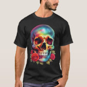 Schedels met Slangen of Rozen Kleur Art Collectie T-shirt (Voorkant)
