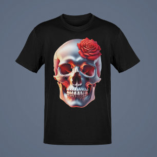 Schedels met Slangen of Rozen Kleur Kunstcollectie T-shirt