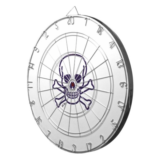 Schedels n Botten wit dartboard Dartbord (Voorkant Rechts)