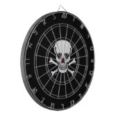 Schedels n Botten zwart dartboard Dartbord (Voorkant Links)