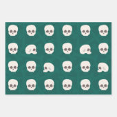 Schedels op botachtergrond inpakpapier vel (Voorkant 3)