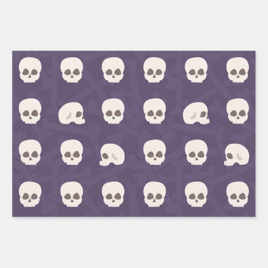 Schedels op botachtergrond inpakpapier vel (Voorkant 2)