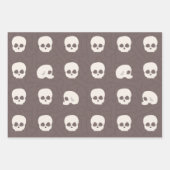 Schedels op botachtergrond inpakpapier vel (Voorkant)