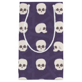 Schedels op paarse botachtergrond klein cadeauzakje (Voorkant)