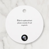 Schedels Paarse Gotische bruiloft gunst Bedankjes Labels (Achterkant)