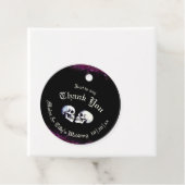 Schedels Paarse Gotische bruiloft gunst Bedankjes Labels (In situ)