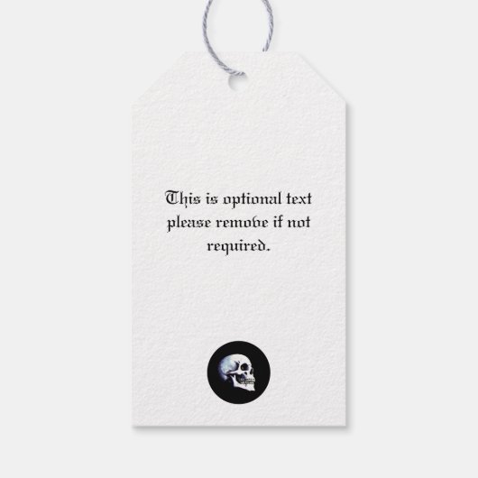 Schedels Paarse Gotische bruiloft gunst Cadeaulabel (Achterkant)