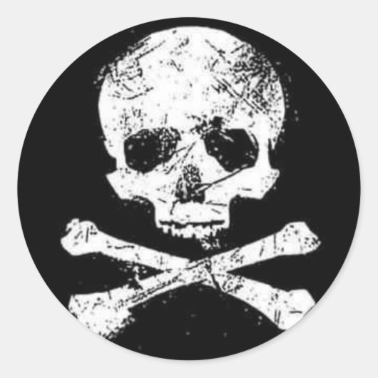 schedels ronde sticker (Voorkant)