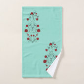 Schedels & Rozen Badhanddoekenset Teal Bad Handdoek (Handdoek)