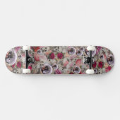 Schedels Rozen en Roze Disco Ballen Persoonlijk Skateboard (Horizontaal)