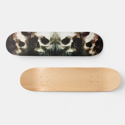 Schedels rustiek 16-2 Decoupage Persoonlijk Skateboard (Horizontaal)
