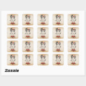 Schedels Rustieke  Rode Rozen Stickers Labels (Vel)