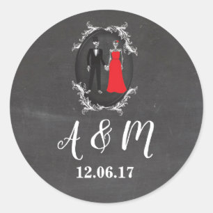 Schedels Rustieke Skeletten Stickers Labels