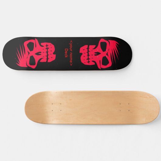  schedels skateboard (Horizontaal)