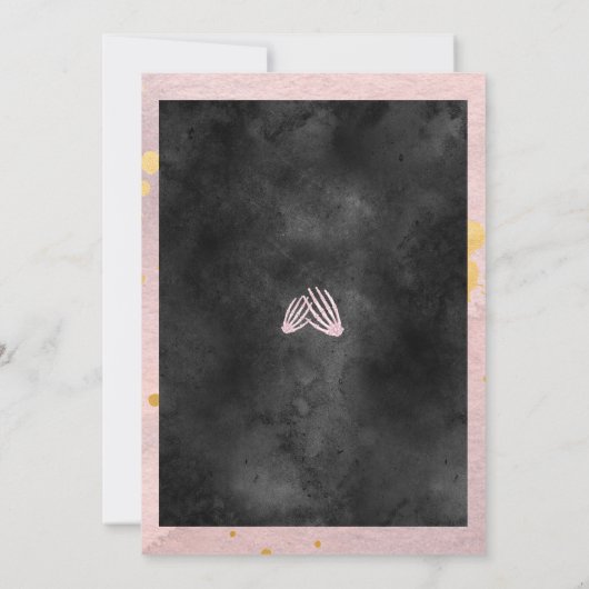 Schedels Skelet Tot de Dood Ons Scheidt Zwart Roze Kaart (Achterkant)