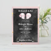 Schedels Skelet Tot de Dood Ons Scheidt Zwarte Roz Kaart (Staand voorkant)