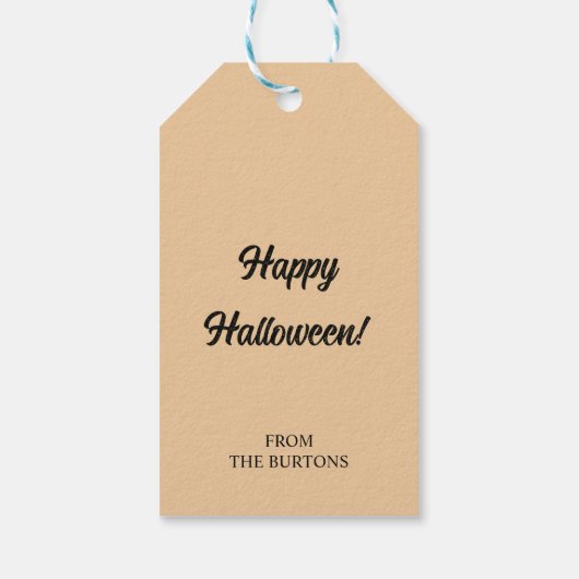 Schedels Stippen Boho Abstract Patroon Halloween Cadeaulabel (Achterkant)