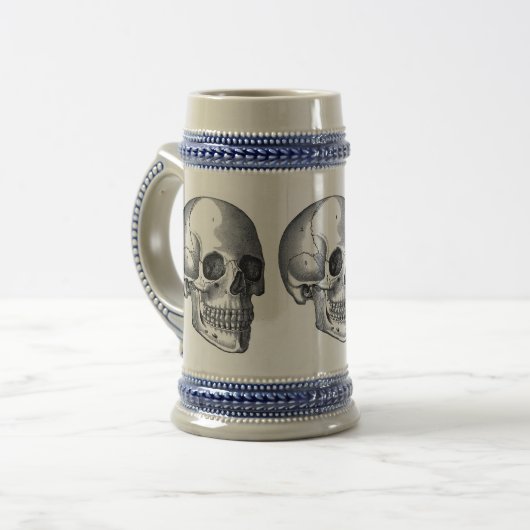 schedels - traditionele duitse Mok van de brouwer (Voorkant links)