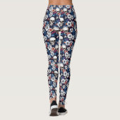 Schedels Tussen de Bloemen Leggings (Achterkant)