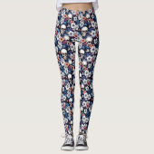 Schedels Tussen de Bloemen Leggings (Voorkant)