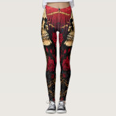 Schedels tussen de Rozen Leggings - Cool (Voorkant)