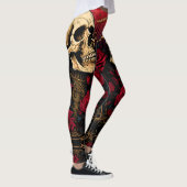 Schedels tussen de Rozen Leggings - Cool (Rechts)