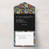 Schedels van Suiker All In One Uitnodiging (Binnen)