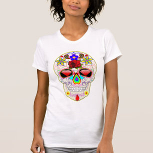 Schedels van suiker "Dag van de Doden"  T-shirt