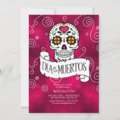 Schedels van suiker voor de Dag van de Doden, rood Kaart (Voorkant)