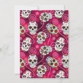 Schedels van suiker voor de Dag van de Doden, rood Kaart (Achterkant)