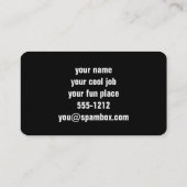  schedels visitekaartje (Achterkant)